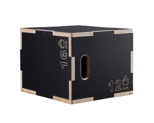 Пліометричний бокс VEVOR 16/14/12 дюймів, чорний