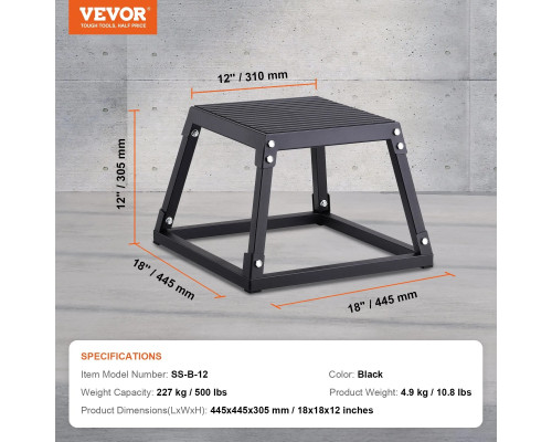 Пліометричний бокс VEVOR SS-B-12, чорний