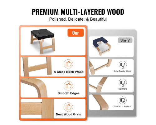 Лавка для йоги VEVOR А3007, чорно-бежевий