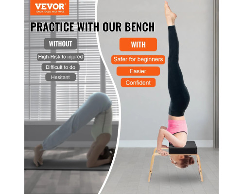 Лавка для йоги VEVOR А3007, чорно-бежевий