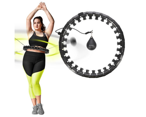 Обруч з вагою HMS HHW12 PLUS SIZE чорний Обруч з вагою HMS HHW12 PLUS SIZE чорний