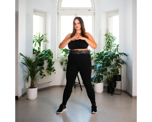 Обруч з вагою HMS HHW12 PLUS SIZE чорний Обруч з вагою HMS HHW12 PLUS SIZE чорний