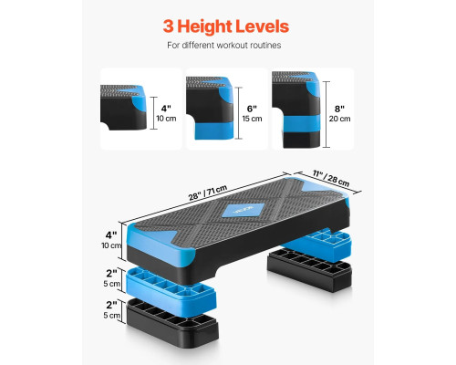 Степ-платформа VEVOR, чорно-синя