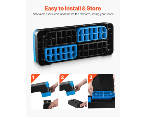 Степ-платформа VEVOR, чорно-синя