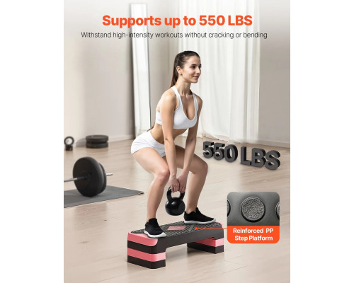 Степ-платформа VEVOR, чорно-рожева