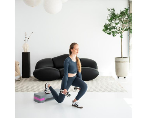 Степ-платформа HMS AS003, сіро-рожева