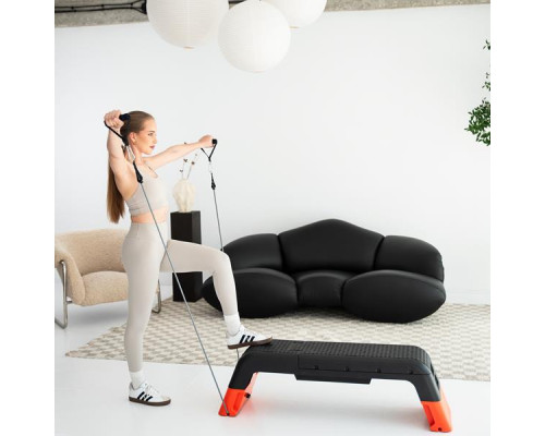 Степ-платформа з функцією лави HMS AS009 PRO, чорно-помаранчева