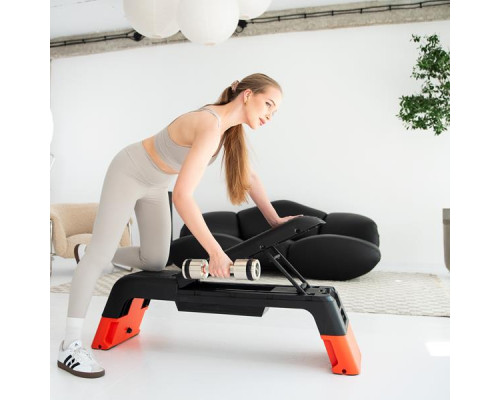 Степ-платформа з функцією лави HMS AS009 PRO, чорно-помаранчева