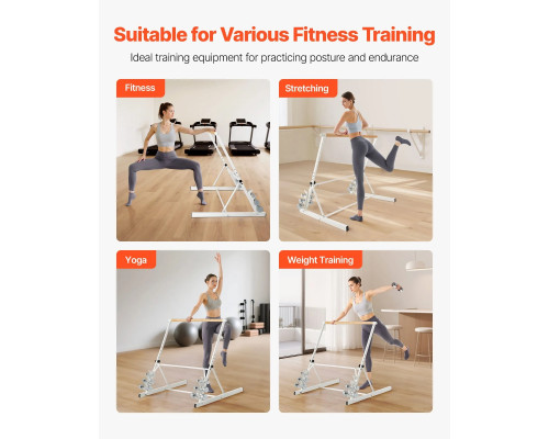 Балетна планка VEVOR CD-WDG08, біла