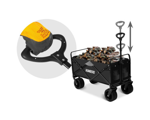 Візок розкладний Humberg HM-512 100 л, чорний
