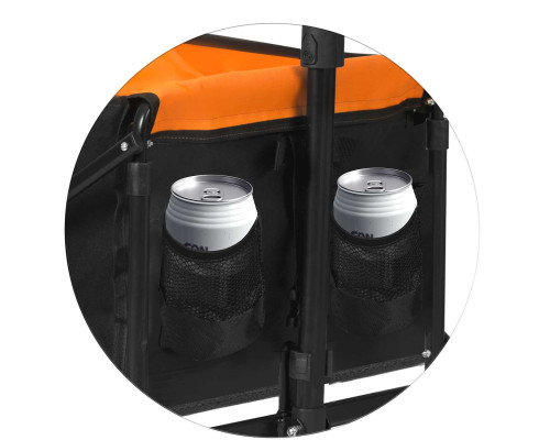 Візок розкладний Humberg HM-513 100 л, чорно-оранжевий