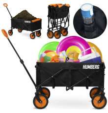 Візок розкладний Humberg HM-513 100 л, чорно-оранжевий