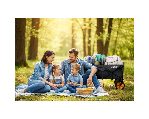 Візок розкладний з сіткою Humberg HM-513 100 л, чорно-оранжевий