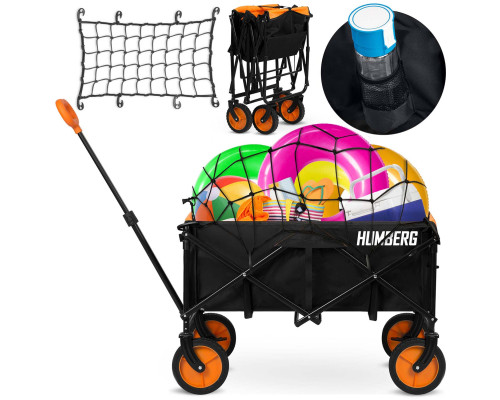 Візок розкладний з сіткою Humberg HM-513 100 л, чорно-оранжевий