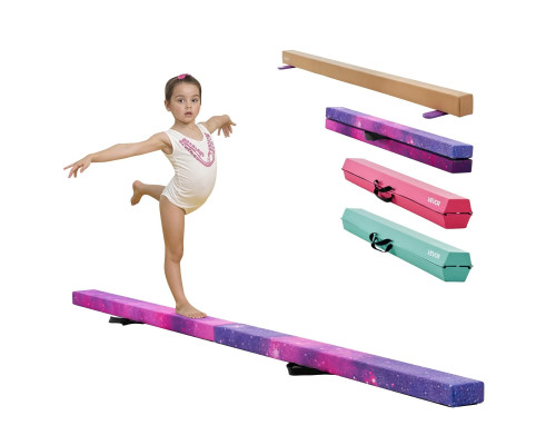 Дитяча гімнастична балка VEVOR MD-105 2,38 м, фіолетова