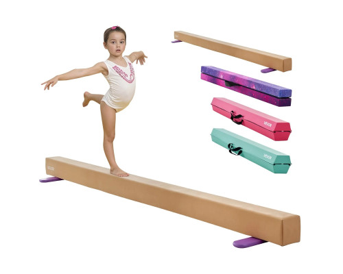 Дитяча гімнастична балка VEVOR МД-89 2,4 м, бежевий