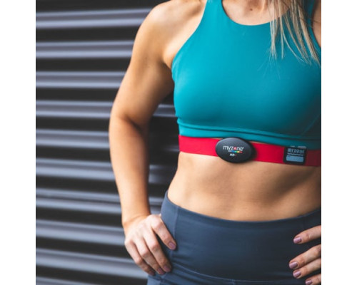Пояс серцевого ритму Myzone MZ-3, чорно-червоний