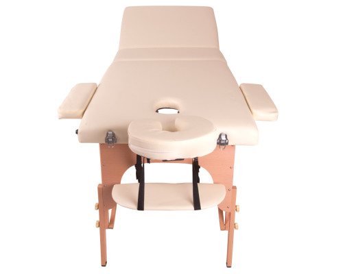 Масажний стіл inSPORTline Japane 3-Piece Wooden - кремово-жовтий Масажний стіл inSPORTline Japane 3-Piece Wooden - кремово-жовтий