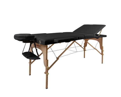 Масажний стіл inSPORTline Japane 3-Piece Wooden - чорний Масажний стіл inSPORTline Japane 3-Piece Wooden - чорний