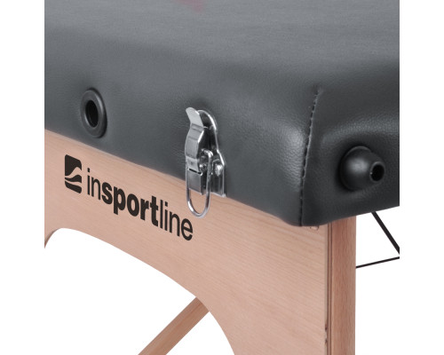 Масажний стіл inSPORTline Orashi 2-Section Wooden, чорний