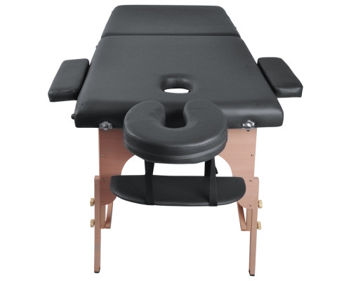 Масажний стіл inSPORTline Orashi 2-Section Wooden, чорний