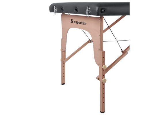 Масажний стіл inSPORTline Orashi 2-Section Wooden, чорний