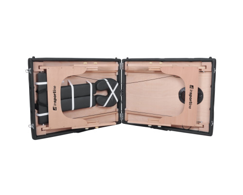 Масажний стіл inSPORTline Orashi 2-Section Wooden, чорний