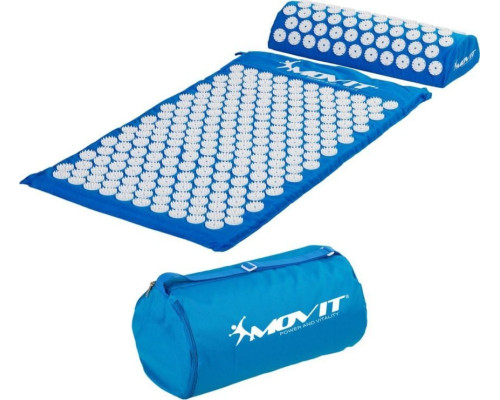 Килимок MXSTP для акупресури з подушкою MOVIT 75 x 44 см, синій масажний Килимок MXSTP для акупресури з подушкою MOVIT 75 x 44 см, синій масажний