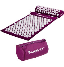 MXSTP Mata do akupresury z poduszką MOVIT 75 x 44 cm, fioletowa masująca