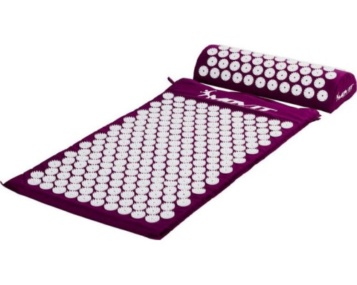 MXSTP Mata do akupresury z poduszką MOVIT 75 x 44 cm, fioletowa masująca MXSTP Mata do akupresury z poduszką MOVIT 75 x 44 cm, fioletowa masująca