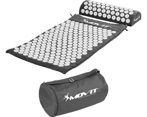 MXSTP Mata do akupresury z poduszką MOVIT 75 x 44 cm, szara masująca MXSTP Mata do akupresury z poduszką MOVIT 75 x 44 cm, szara masująca