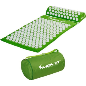 MXSTP Mata do akupresury z poduszką MOVIT 75 x 44 cm, zielona masująca