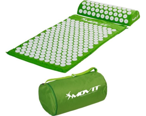 MXSTP Mata do akupresury z poduszką MOVIT 75 x 44 cm, zielona masująca MXSTP Mata do akupresury z poduszką MOVIT 75 x 44 cm, zielona masująca
