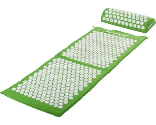 MXSTP Mata do akupresury z poduszką MOVIT 130 x 50 cm, zielona masująca MXSTP Mata do akupresury z poduszką MOVIT 130 x 50 cm, zielona masująca