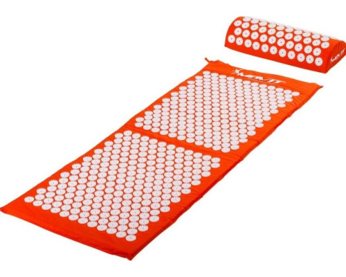 MXSTP Mata do akupresury z poduszką MOVIT 130 x 50 cm, pomarańczowa masująca MXSTP Mata do akupresury z poduszką MOVIT 130 x 50 cm, pomarańczowa masująca