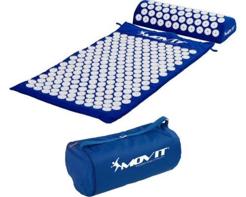 MXSTP Mata do akupresury z poduszką MOVIT 75 x 44 cm, granatowa masująca MXSTP Mata do akupresury z poduszką MOVIT 75 x 44 cm, granatowa masująca