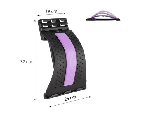 Масажер для спини та попереку HMS PRP01, чорно-фіолетовий