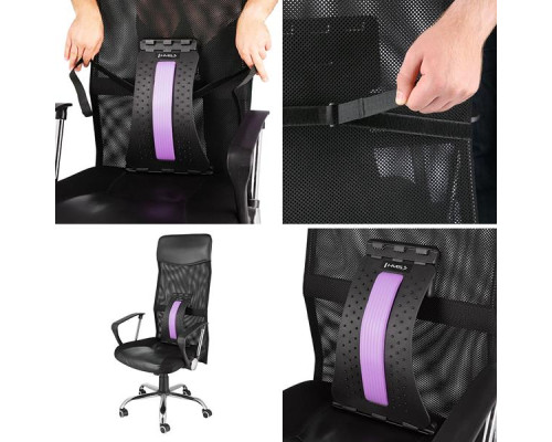 Масажер для спини та попереку HMS PRP01, чорно-фіолетовий