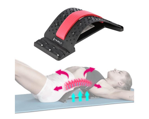 Масажер для спини та попереку HMS PRP02, чорно-червоний