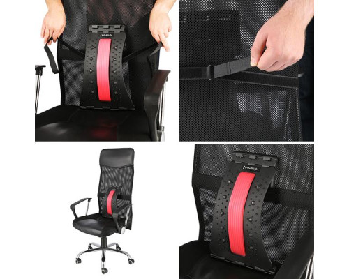 Масажер для спини та попереку HMS PRP02, чорно-червоний