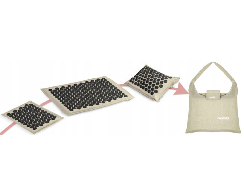 Килимок для акупресури Neo-Sport NS-902 бежево-чорний