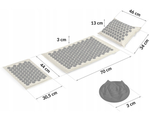 Килимок для акупресури Neo-Sport NS-902 бежево-чорний