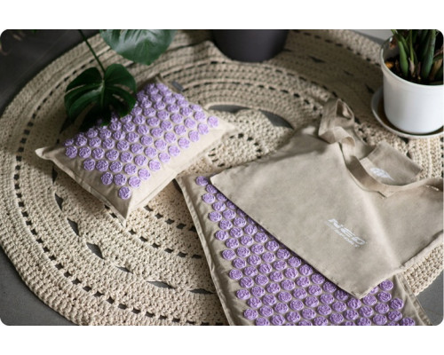 Килимок для акупресури Neo-Sport NS902 бежево-фіолетови