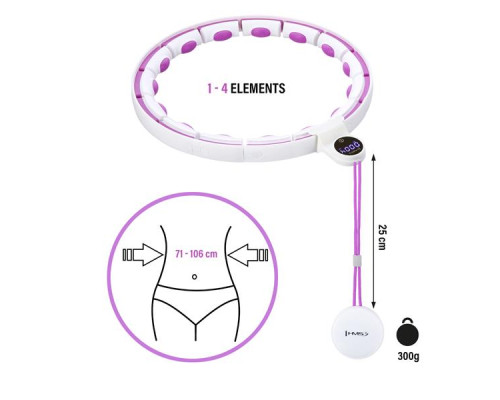 HHM17 HULA HOP WHITE/FIOLET МАГНІТ З ВАГОЮ + ЛІЧИЛЬНИК HMS HHM17 HULA HOP WHITE/FIOLET МАГНІТ З ВАГОЮ + ЛІЧИЛЬНИК HMS