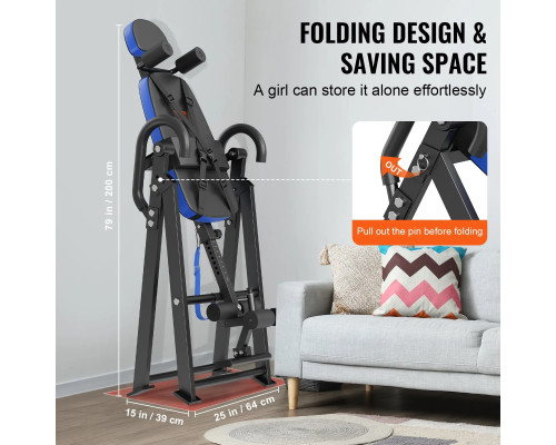 Інверсійний стіл VEVOR QD001, чорний