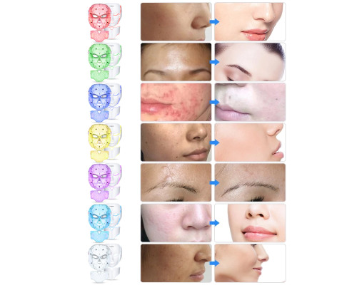 Світлодіодна маска для обличчя/шиї ,світлова терапія inSPORTline Hilmana