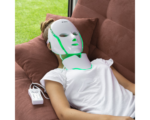 Світлодіодна маска для обличчя/шиї ,світлова терапія inSPORTline Hilmana