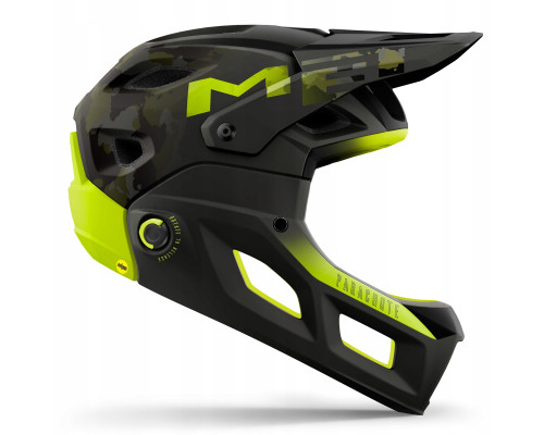 Шолом MET PARACHUTE MCR MIPS full face розмір M 56-58 см, чорно-зелений