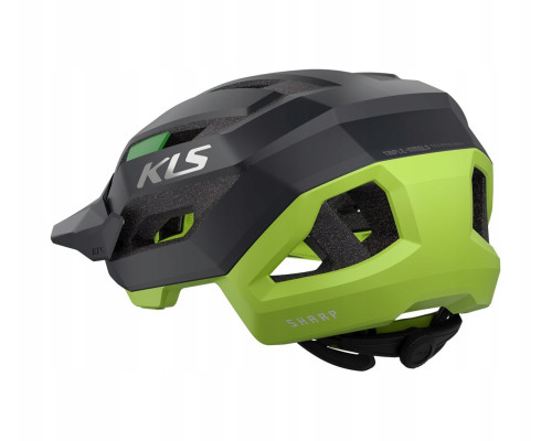 Шолом KELLYS KLS SHARP 3D fit розмір M/L 54-58 см, чорно-зелений