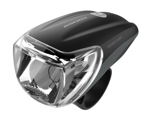 Ліхтар передній KROSS TURISMO Race /акумулятор/ LED 2.5W 180lm, чорний Ліхтар передній KROSS TURISMO Race /акумулятор/ LED 2.5W 180lm, чорний